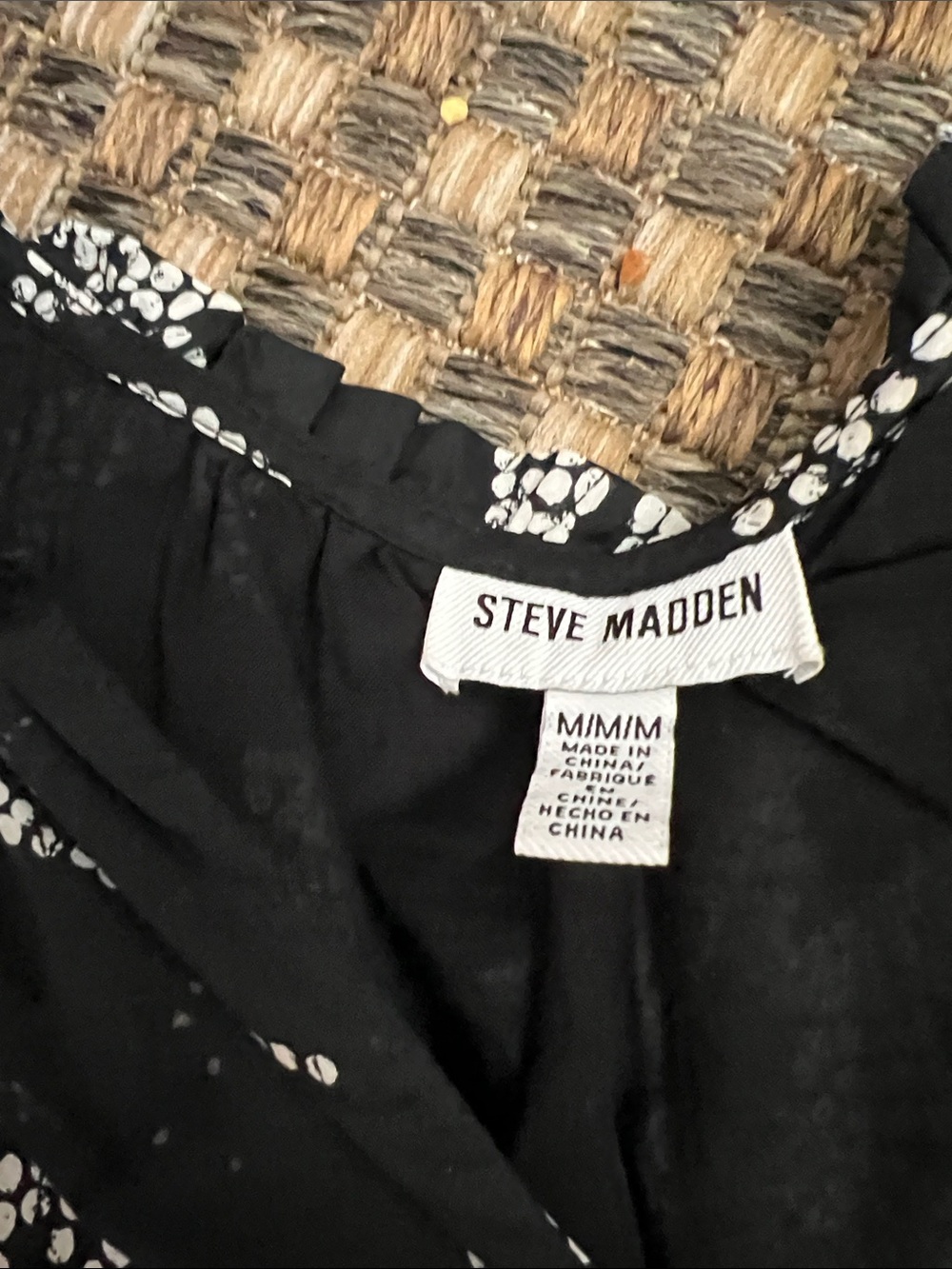 Steve Madden Med  Black Floral Print Summer Dress - Picture 2 of 2